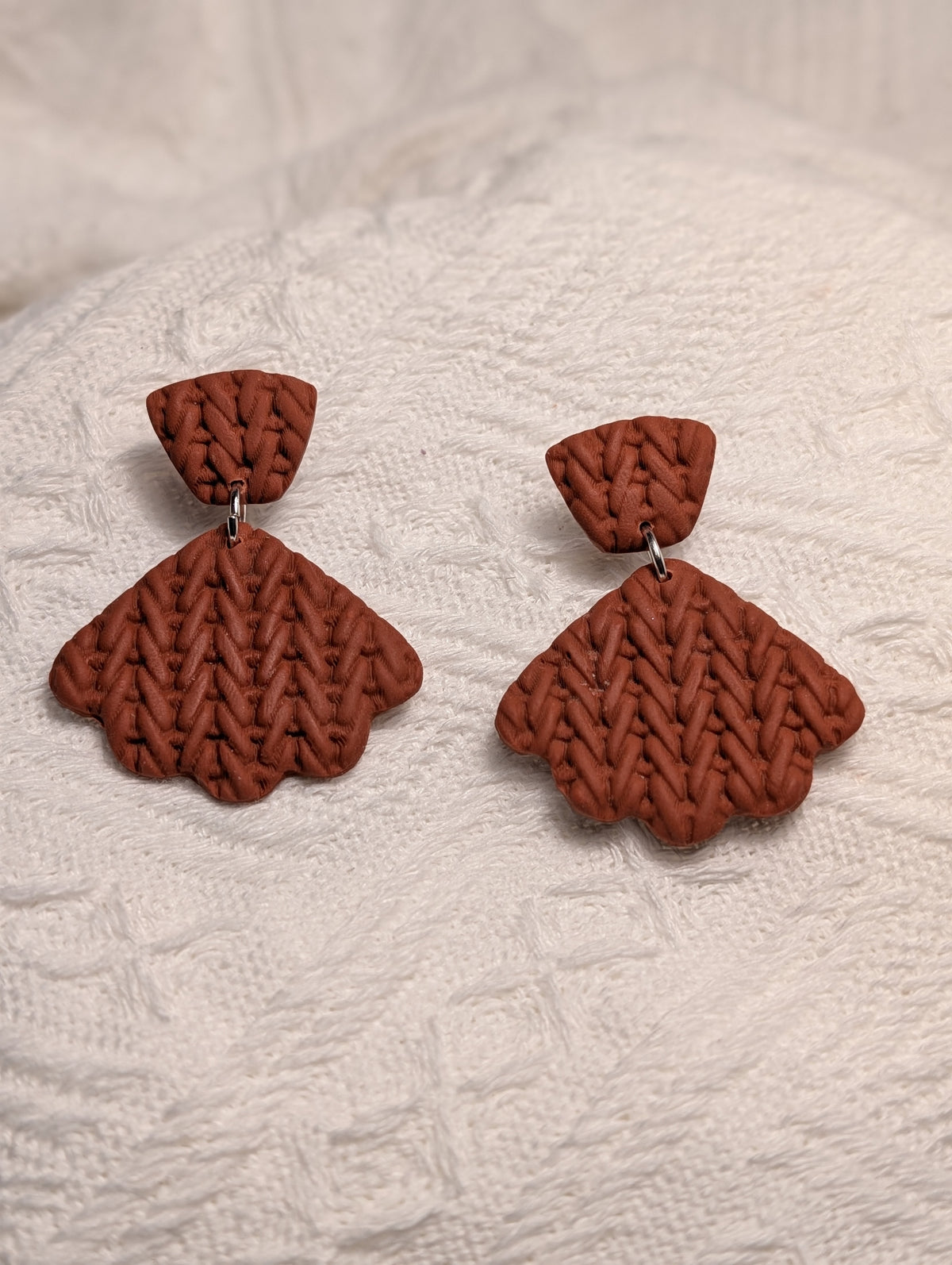 Aretes Tejidos Terracota