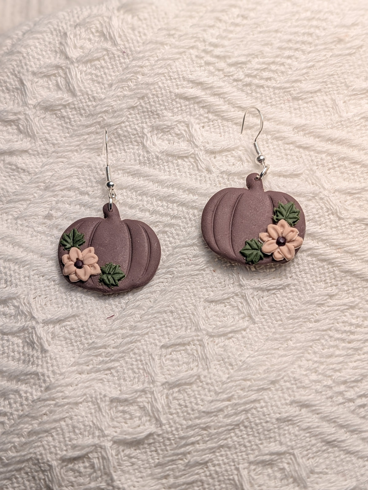 Pendientes Calabaza Otoño Vintage en Arcilla Polimérica